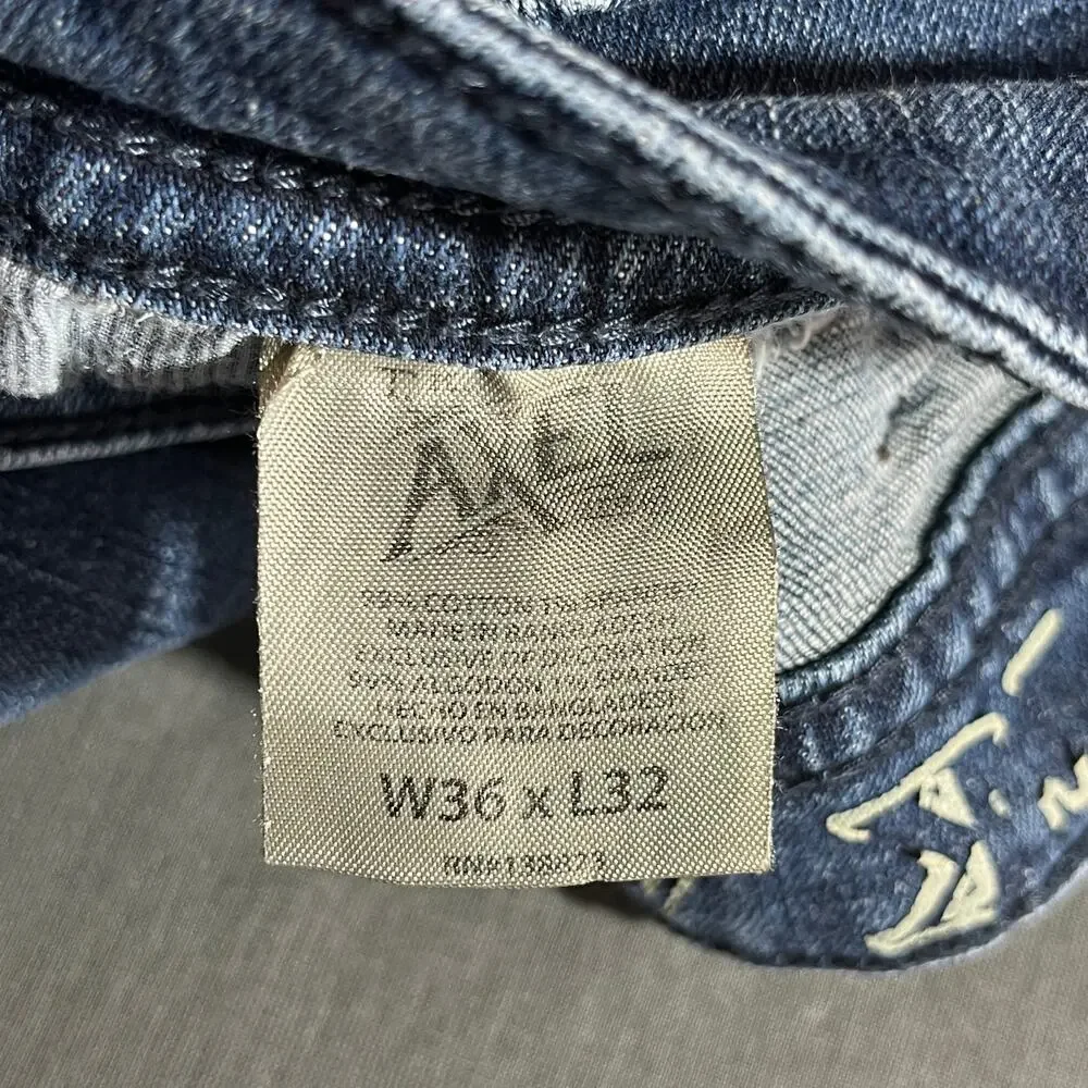 The Axel Jeans Mens Size 36X32 Blue Medium Wash Denim Straight Leg‎ Stretch